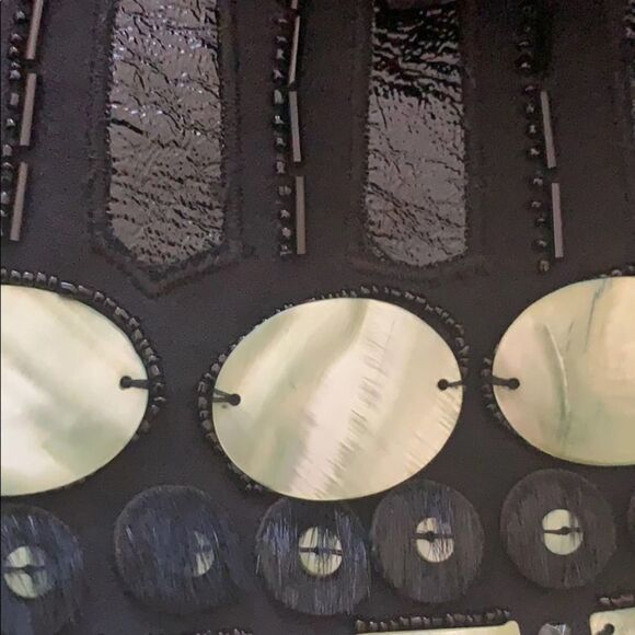 TORY BURCH EMBEZZLISH BLACK SILK BLOUSE SZ… - Picture 8 of 9